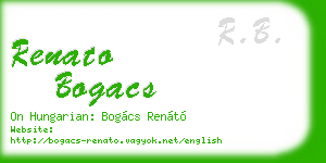 renato bogacs business card