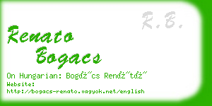 renato bogacs business card